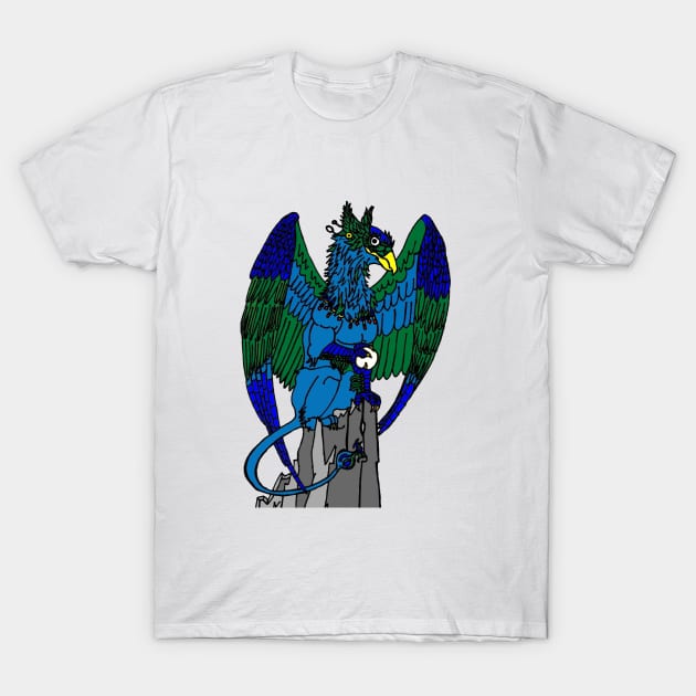 Blue Magical Griffon T-Shirt by imphavok